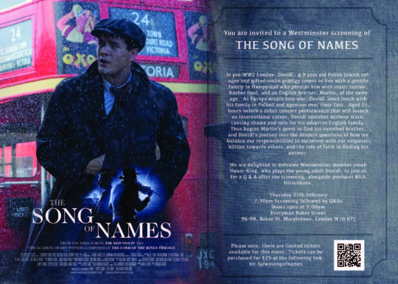 Banner Image for Film Screening: The Song of Names + Q&As